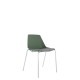 Polypropylene Shell Chair With Upholstered Seat Pad and 4-Leg Chrome Steel Frame